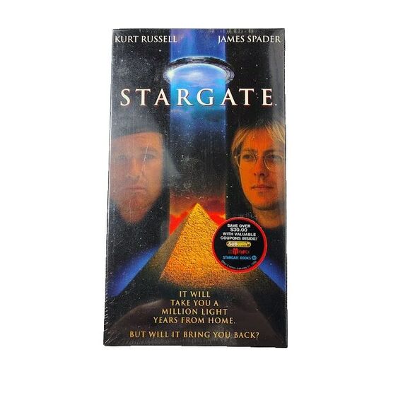 Stargate VHS 1994 Movie SEALED LIVE Entertainment Watermarks PG 13 Kurt Russell - Picture 1 of 4